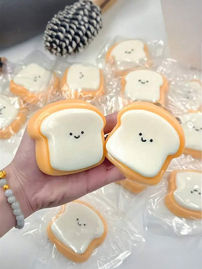 Ultra-Soft Squishy Toast Toy – Stress Relief Fidget Squeeze for Kids & Office