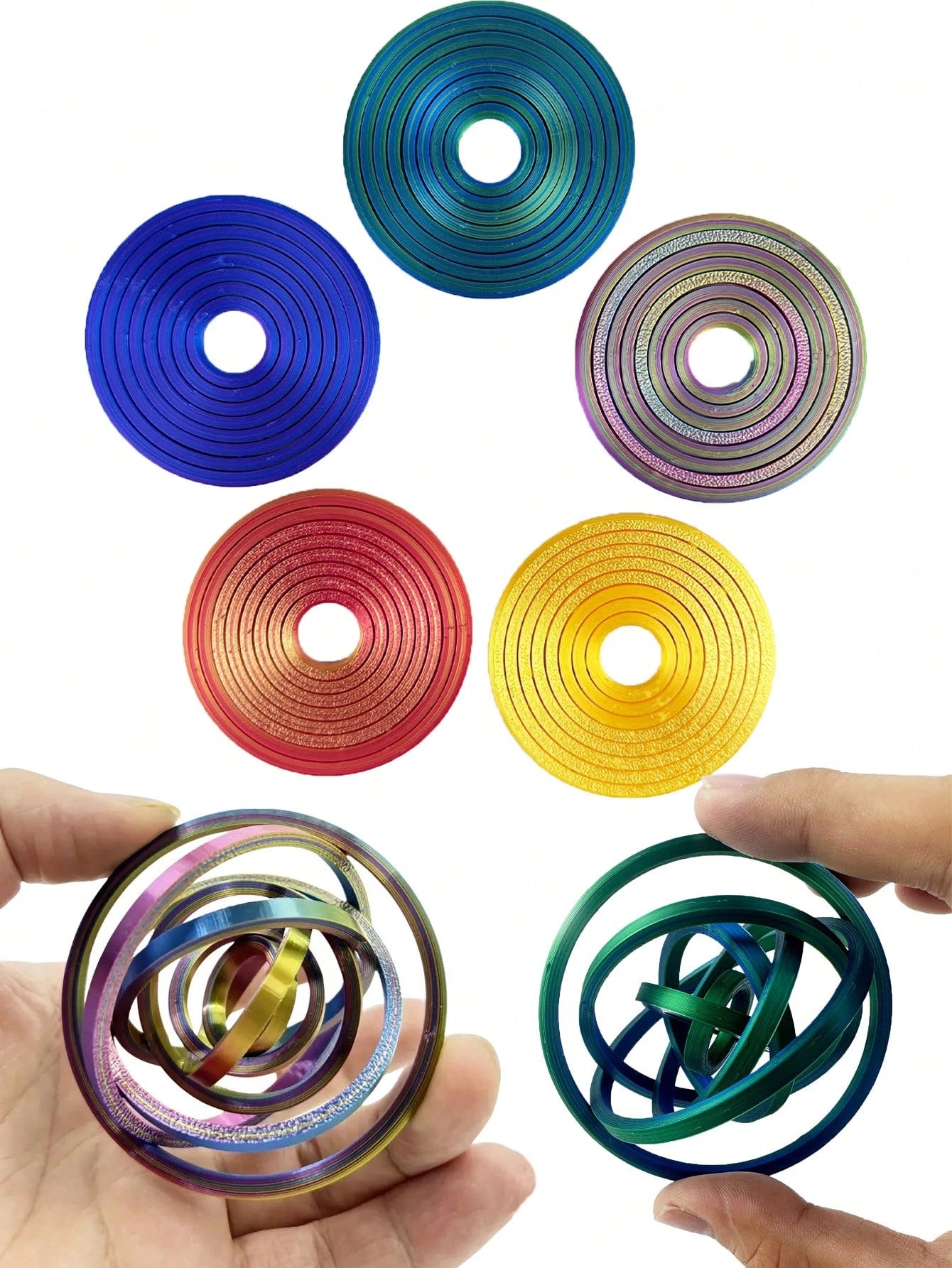 3D Printed Spinning Fidget Ring – Gyroscope Finger Spinner