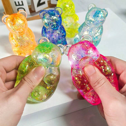 Cute Bear Squeeze Stress Relief Ball – Sensory Fidget Toy for Kids