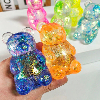 Cute Bear Squeeze Stress Relief Ball – Sensory Fidget Toy for Kids