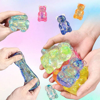 Cute Bear Squeeze Stress Relief Ball – Sensory Fidget Toy for Kids