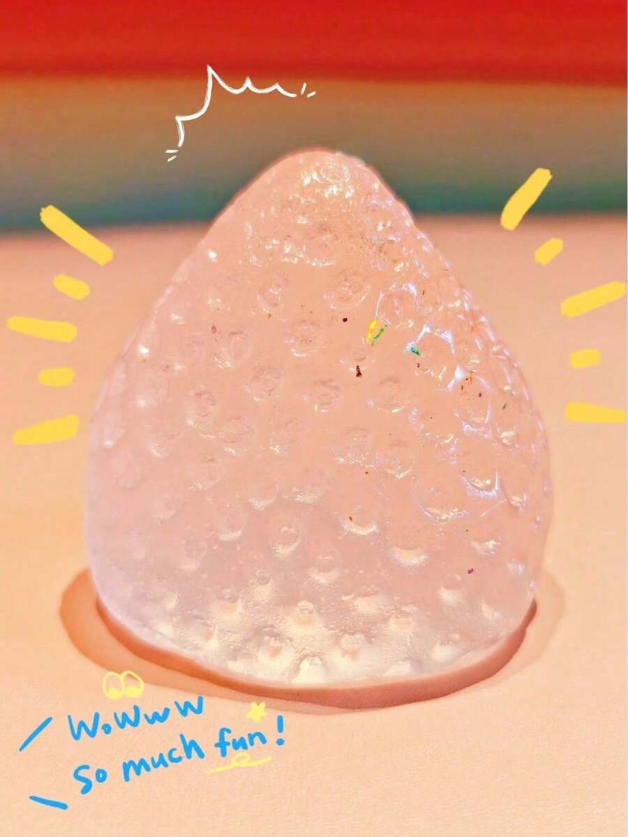 Soft Silicone Strawberry Cream Squeeze Toy – Stress Relief Fidget Ball