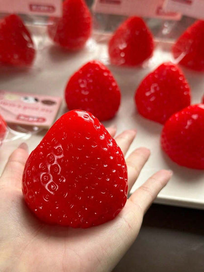 Soft Silicone Strawberry Cream Squeeze Toy – Stress Relief Fidget Ball