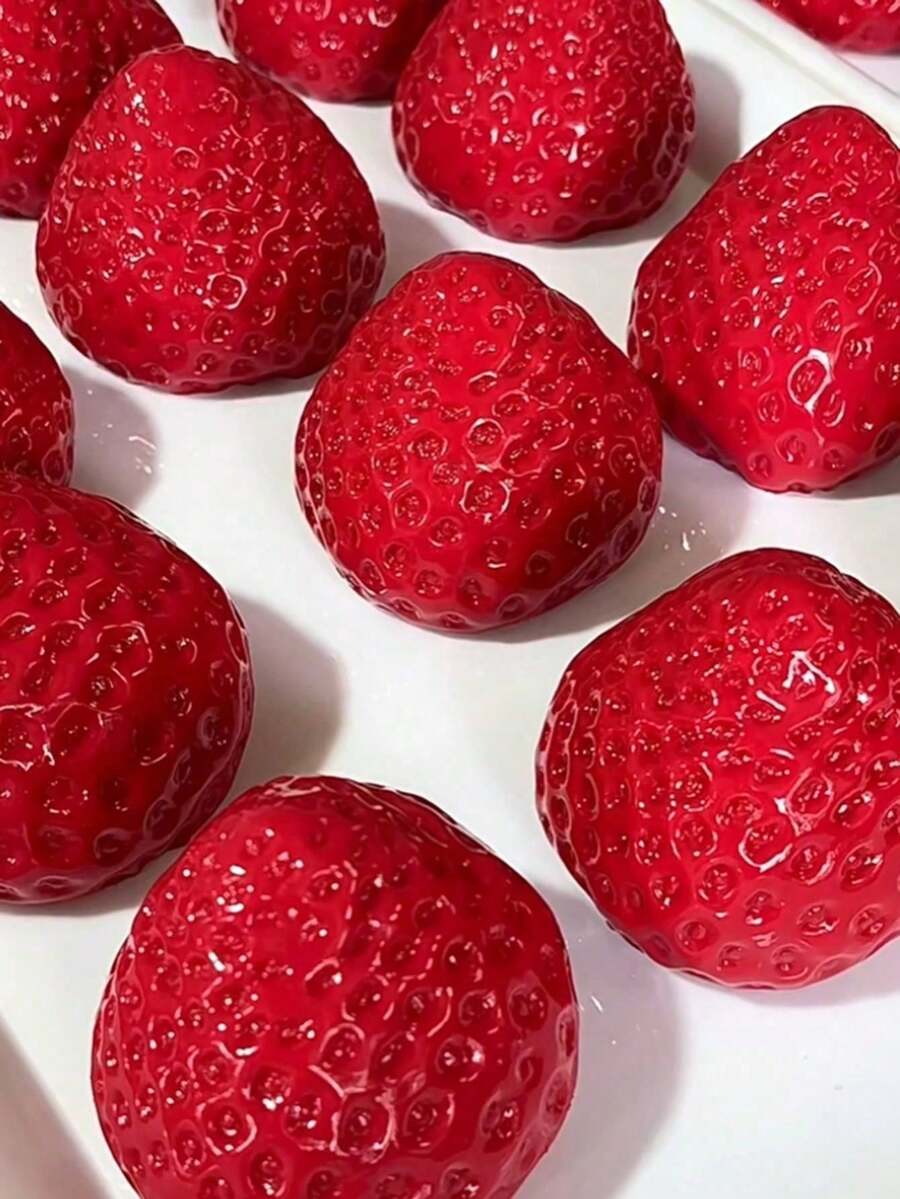 Soft Silicone Strawberry Cream Squeeze Toy – Stress Relief Fidget Ball