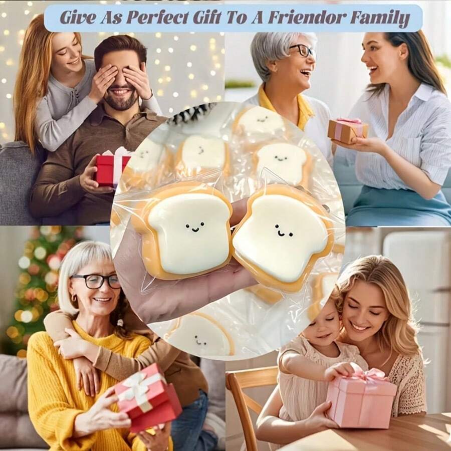 Ultra-Soft Squishy Toast Toy – Stress Relief Fidget Squeeze for Kids & Office