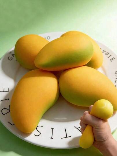 Realistic Mango Squeeze Toy – Food Stress Relief Fidget Ball