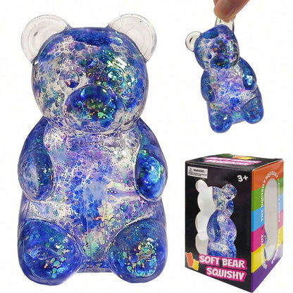 Cute Bear Squeeze Stress Relief Ball – Sensory Fidget Toy for Kids