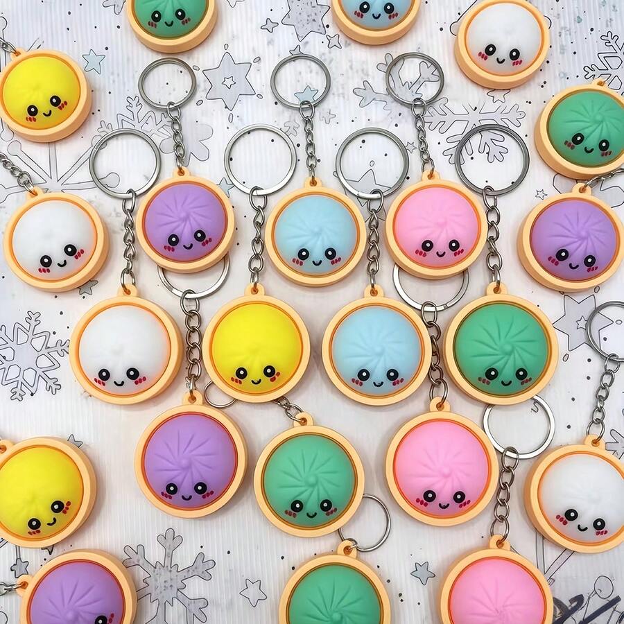 Cute Dumpling Keychain Set – Cartoon Gift Bag Fillers & Party Prizes